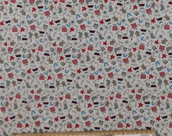 Patchwork Quilting Sewing Fabric Christmas Festive Fun 50x55cm FQ