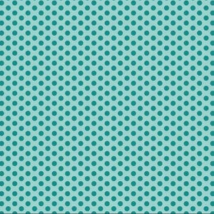 May include: A teal blue background with a repeating pattern of dark teal circles.