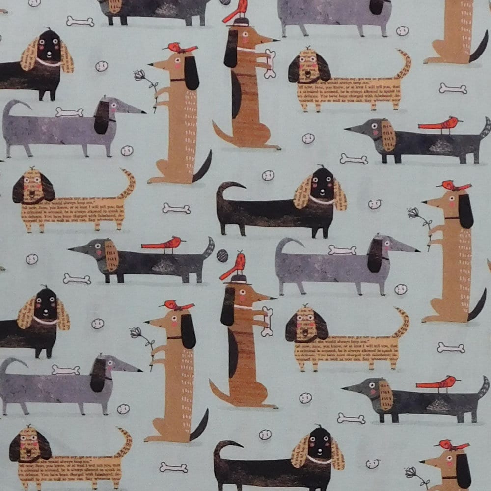 Quilting Patchwork Sewing Fabric Raining Sausage Dogs 50x55cm Etsy