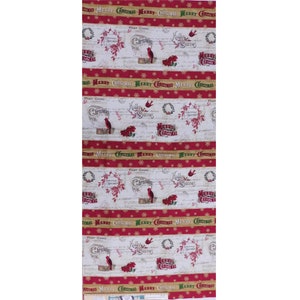 Tessuto patchwork quilting da cucire Bordo cartolina natalizia 50x110 cm