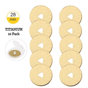 Sew Better Titanium Gold Set 10 Rollschneider 28 mm Passend für Alle Marken