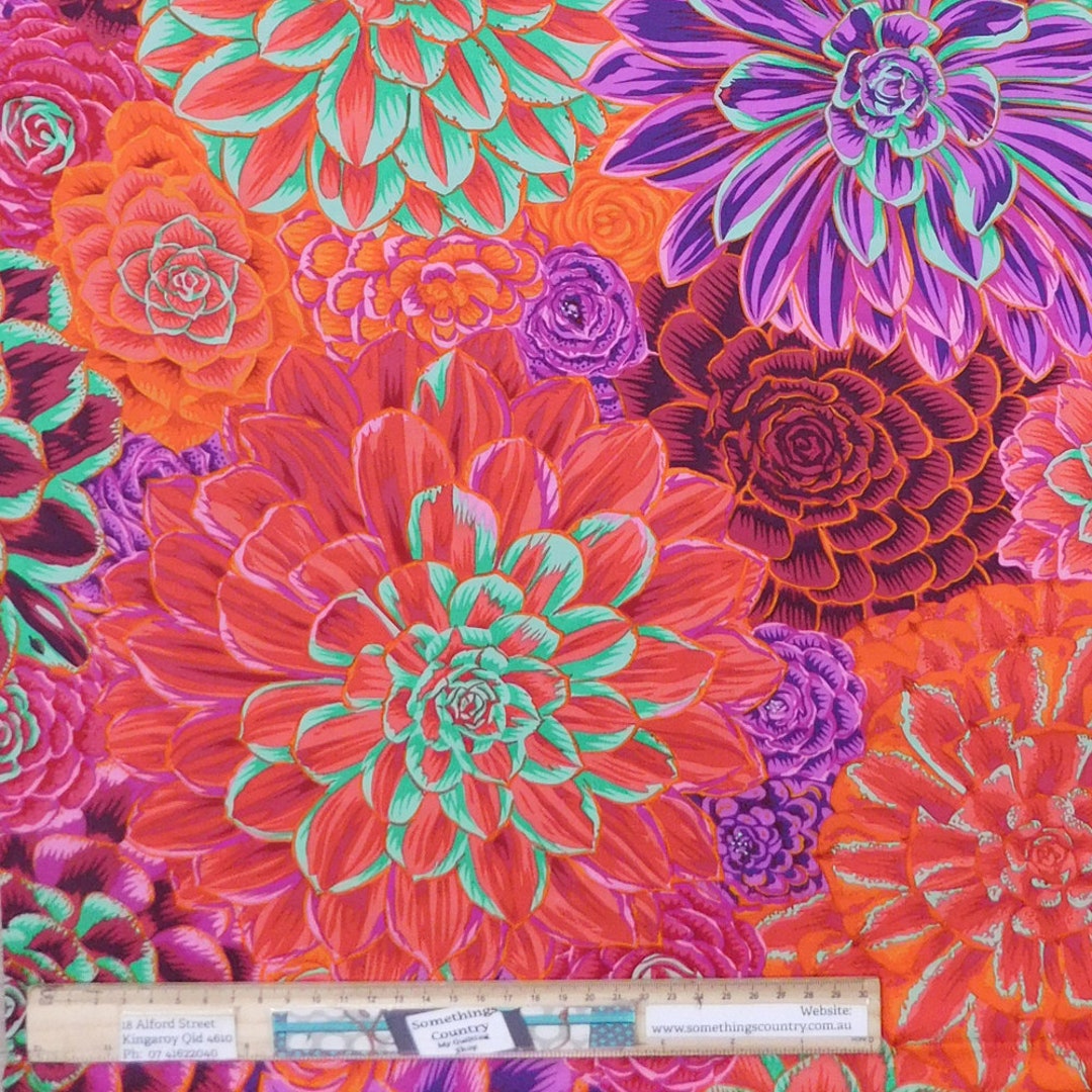 Patchwork Quilting Fabric Kaffe Fassett House Leeks Red 50x55cm FQ - Etsy