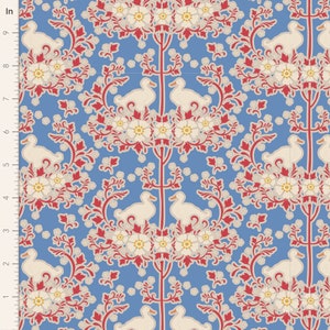 Quilting Patchwork Stoff TILDA Enten Nest Blau 50x55cm FQ