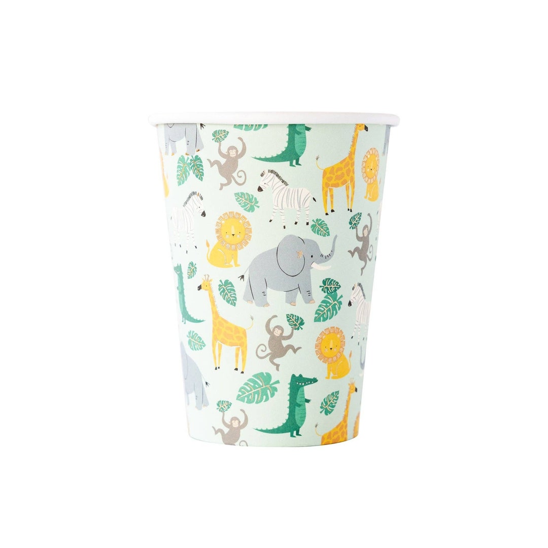 Safari Theme Paper Cup, Animal Print Paper Party Cup, Party Tableware ...