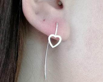 Sterlingzilveren harthaakoorbellen