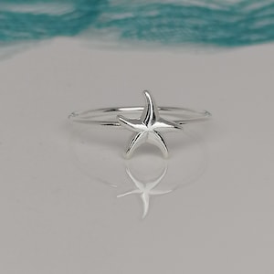 Sterling Silber Seestern Ring