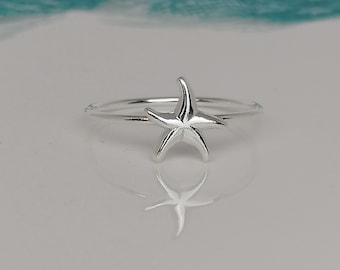 Sterling Silver Starfish Ring