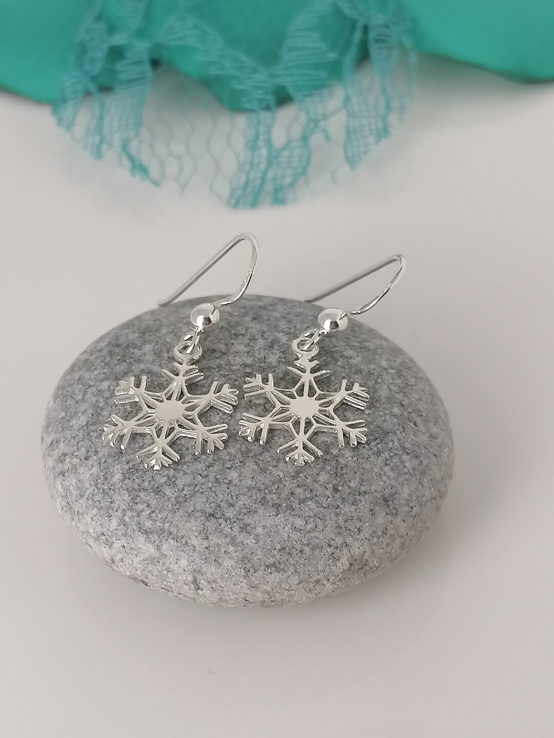 Orecchini Ossidiana Fiocco Di Neve – Amoessere Creations - Foto 3