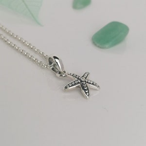 Dotted Sterling Silver Starfish Necklace