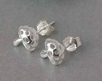 Mushroom Silver Plated Earrings: Nature Inspired Jewelry