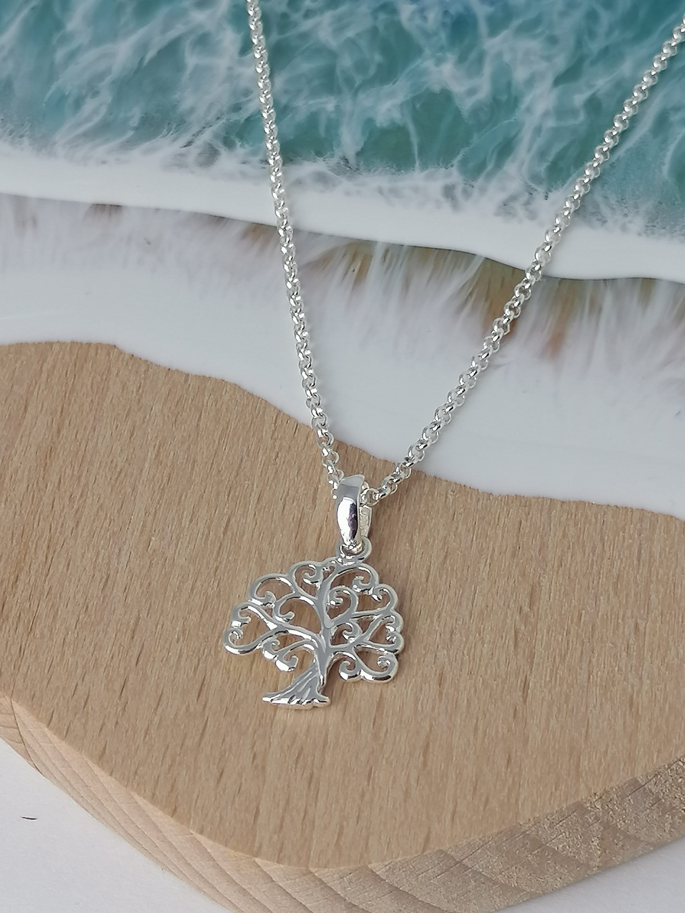 Hallmark Jewelry Sterling Silver Tree of Life Clear Cubic Zirconia