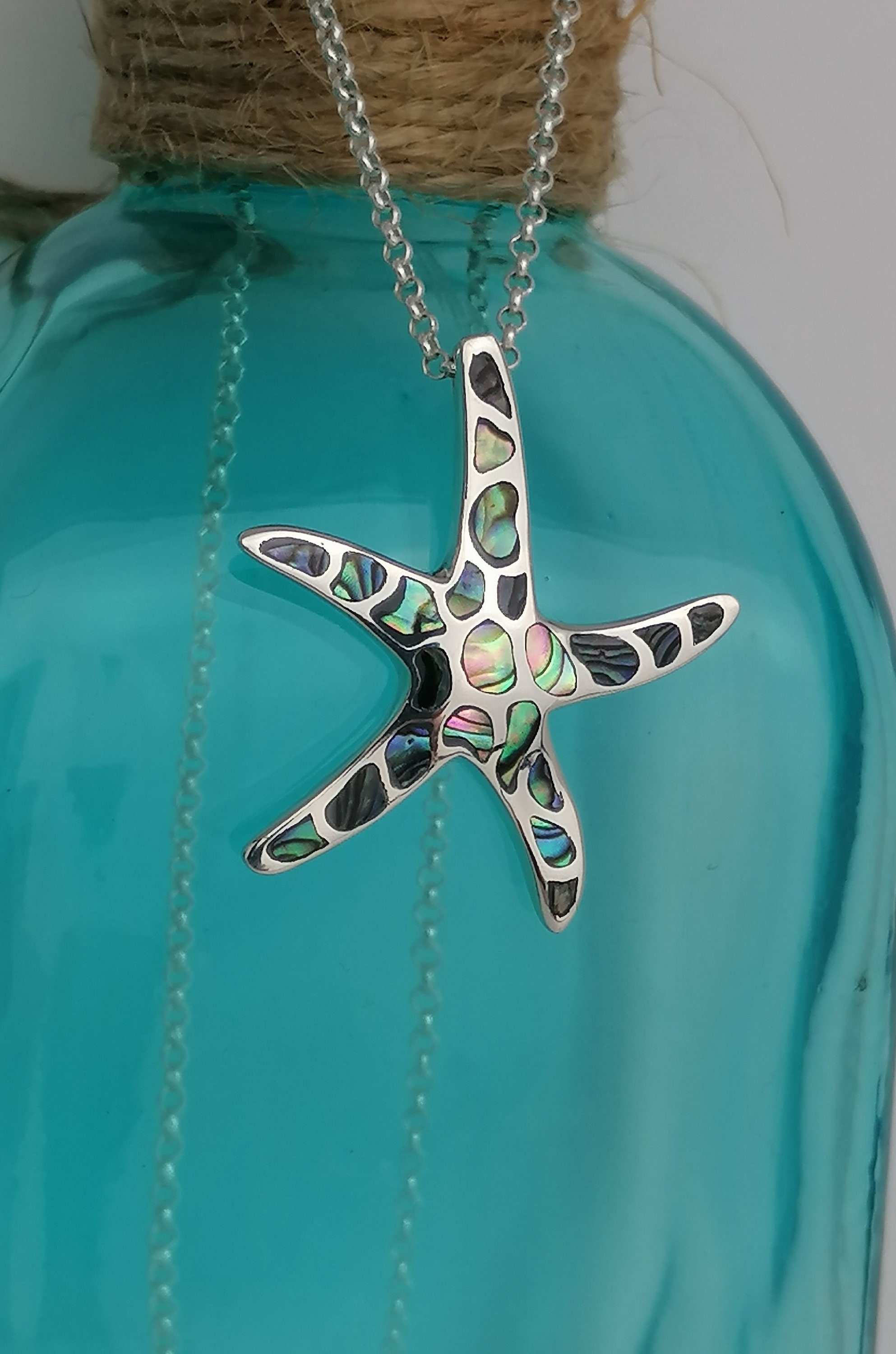 Collana con ciondolo a forma di stella marina in oro 14k Gioielli da