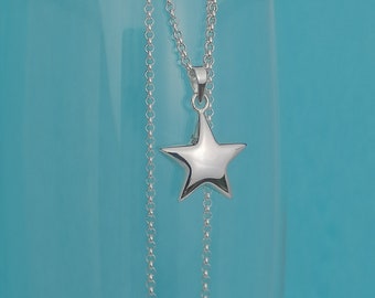 Dainty Sterling Silver Star Charm Necklace