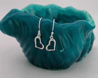 Sterlingzilveren hartdruppeloorbellen