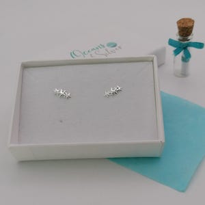Small Sterling Silver Starfish Stud Earrings, Coastal Inspired Minimalist Jewelry
