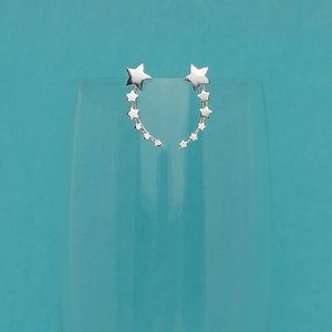 Sterling Silver Star Ear Climbers image 4