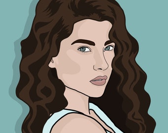 Ritratto senza volto, Illustrazione personalizzata, Foto personalizzata, Illustrazione fotografica, Ritratto personalizzato, Regalo di nozze, Regalo fidanzata