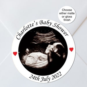Baby Scan-fotostickers, aangepaste fotolabels, voor zwangerschap, babyshowers, geboorteaankondigingen