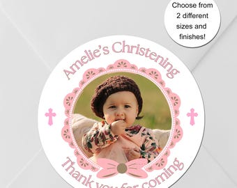 Fotostickers doop: aangepaste gepersonaliseerde dooplabels