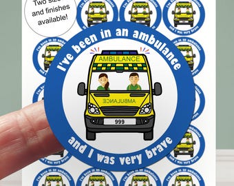 Paramedic Ambulance Bravery Reward Stickers: NHS, Students, Schools, Custom Personalised