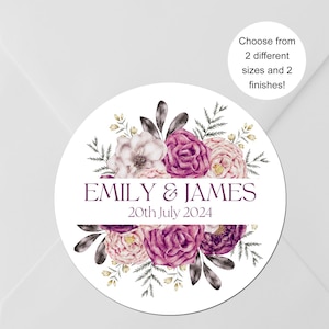 Wedding Marriage Stickers for Favours, Gifts, Cards, Bride & Groom, Getting Married Labels, Custom Seals