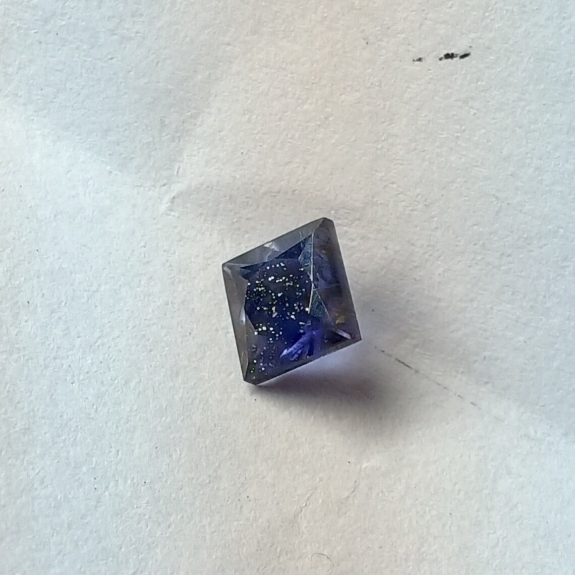 Natural Iolite GemstoneAmazing Iolite Faceted Square Prince Etsy