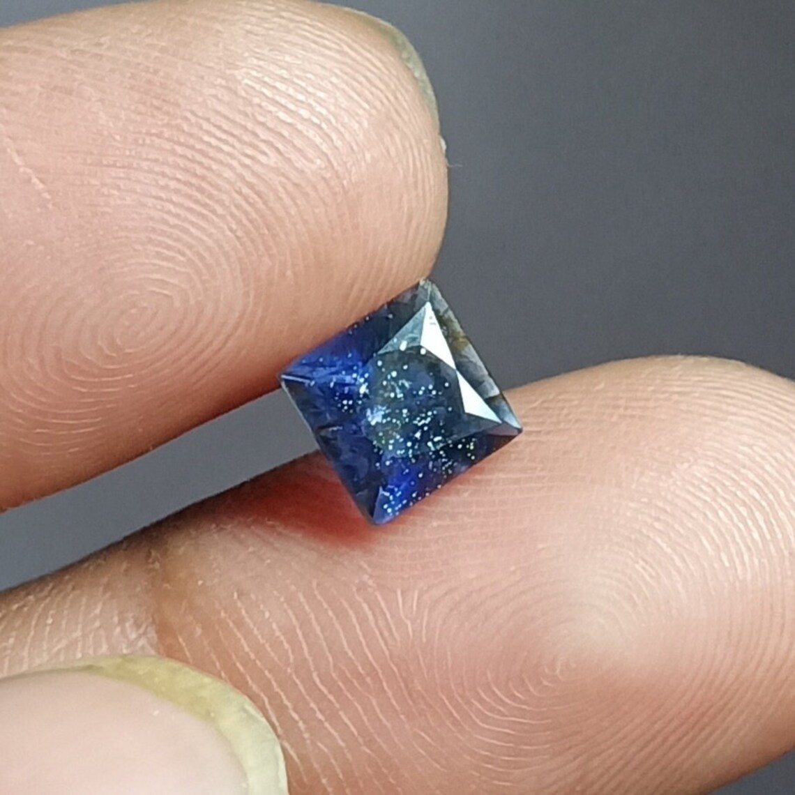 Natural Iolite GemstoneAmazing Iolite Faceted Square Prince Etsy