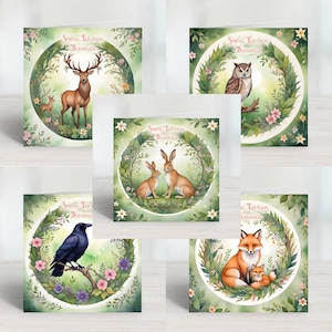 LOT de cartes de voeux de l'équinoxe de printemps pour les fêtes et célébrations païennes, wicca, gaéliques