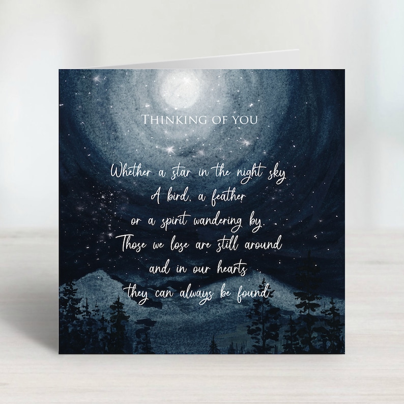 Thinking of You Sympathy Condolence Card - "those We Love Are Still ...