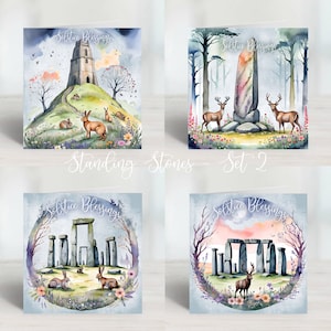 Glastonbury Tor - Solstizio d'estate, Benedizioni del solstizio pagano, Wicca, Biglietto di auguri - Set 2