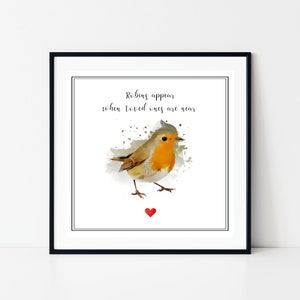 Memorial watercolour Robin print