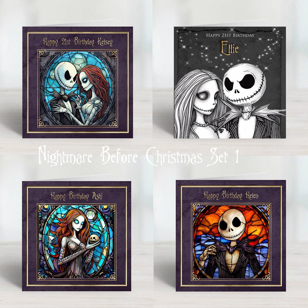 A Nightmare Before Christmas Anniversary Card - A5 Personalised