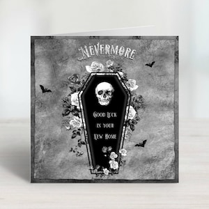 Carte pour la nouvelle maison gothique Nevermore grunge