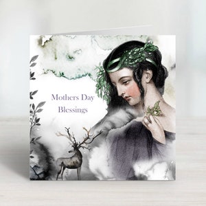 Mutter Natur Pagan inspirierte Muttertagssegen Karte für Mothering Sonntag. Kann gegen Aufpreis innen bedruckt werden.