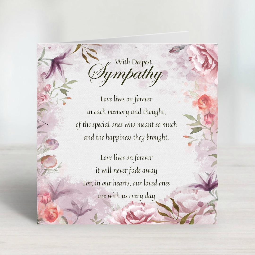 Buy Lillies Roses Watercolour Sympathy Condolence Card 