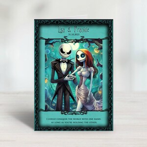 Spersonalizowana kartka ślubna lub rocznicowa Nightmare Before Christmas - Conquer the World
