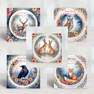 Cartes de voeux d'équinoxe d'été pour les fêtes et célébrations païennes, wicca, gaéliques