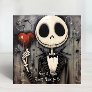 Tarjeta personalizada de San Valentín de Pesadilla antes de Navidad - Jack Skellington