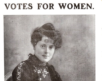 Reproduktion von Suffragette Postkarte MARY GAWTHORPE