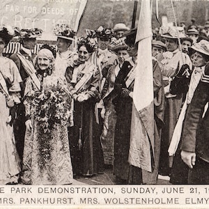 Reproduktion der Suffragette Postkarte HYDE PARK DEMONSTRATION