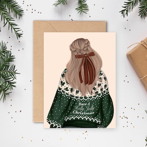 Weihnachtskarte, Have A Holly Jolly Weihnachtsgrußkarte, festliche Jahreszeiten