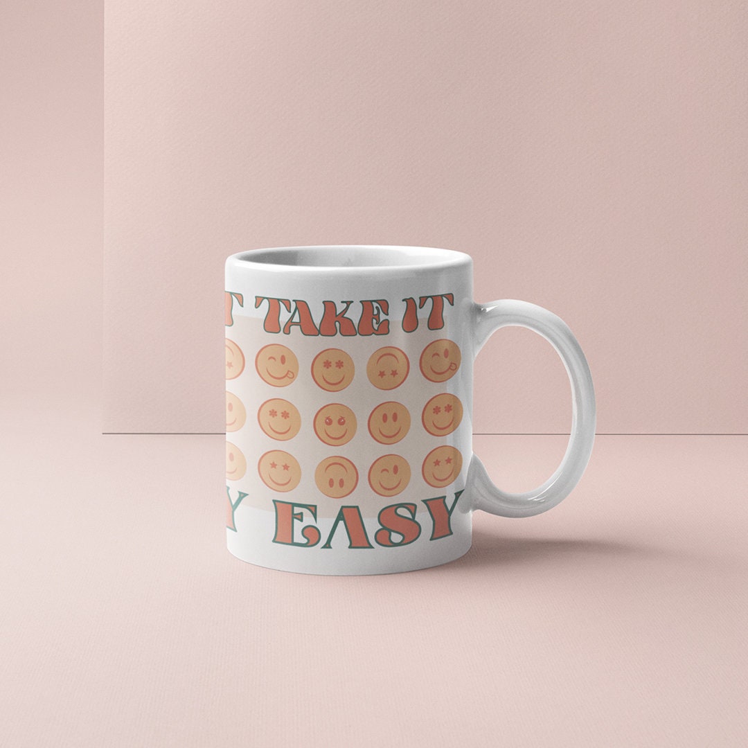 Take It Easy Tasse | | Positive Vibes Kaffeetasse | Take It Easy Tasse | Inspirierende Kaffeetasse für die tägliche Positivität | Neues Zuhause Geschenk