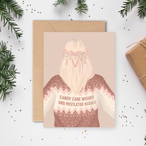Weihnachtskarte, Zuckerstange Wünsche Grußkarte, Weihnachtskarte, Festliche Jahreszeiten