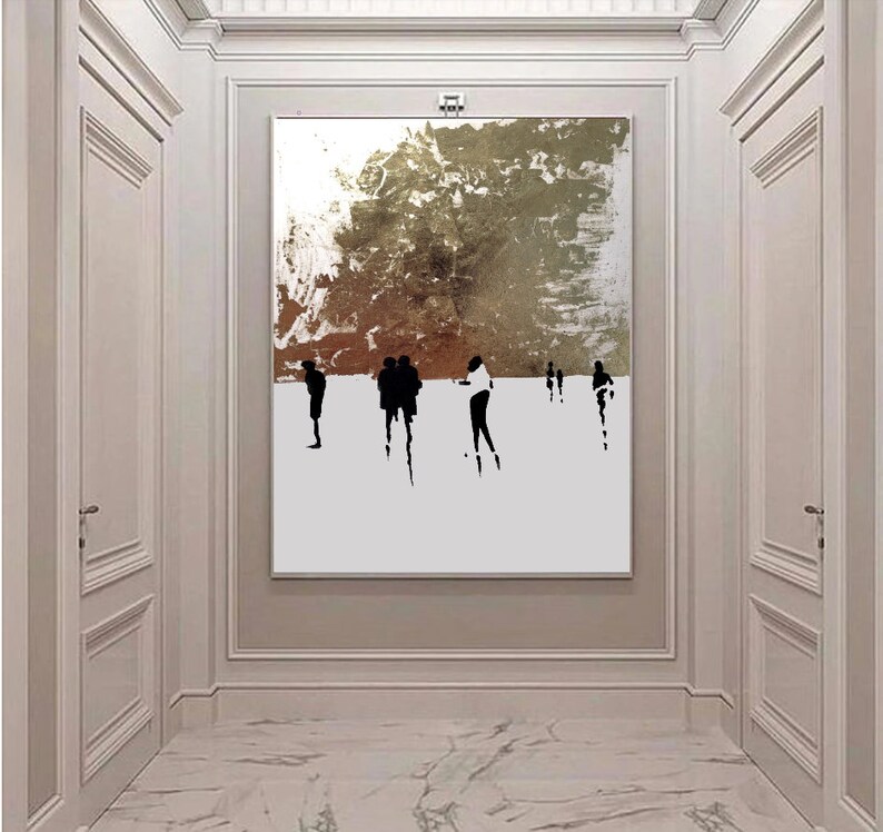 LARGE GOLD ABSTRACT Wall Art Original Abstract Gold Leaf Etsy