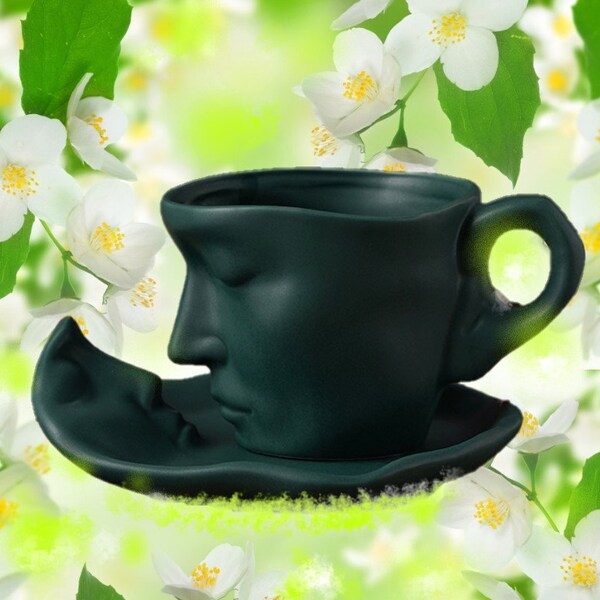 Abstract Face Ceramic Mugs (3 Colors)
