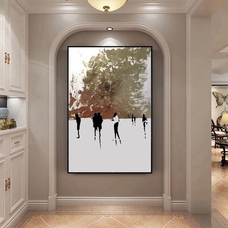 LARGE GOLD ABSTRACT Wall Art Original Abstract Gold Leaf Etsy