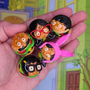 burgers inspired  miniature  charms | stitch marker