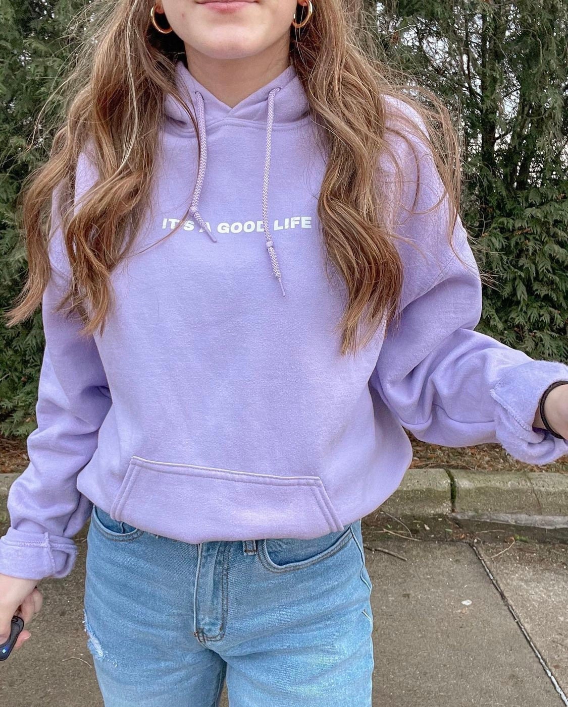 Trendy Hoodie Gildan Purple Hoodie - Etsy