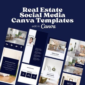 Real Estate Social Media Marketing Templates Bundle, Instagram, Facebook, Twitter