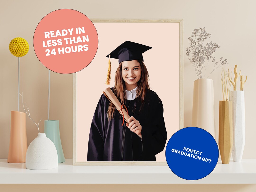 Custom Graduation Portrait – Personalized Digital Artwork From Your ...